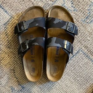 Birkenstock Men's Black Camo Sandals
